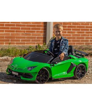 VENTA COCHE LAMBORGHINI AVENTADOR 2 PLAZAS, 12V CON RC, 2 MOTORES, VERDE - BN-KI4AVENTGREEN2PL